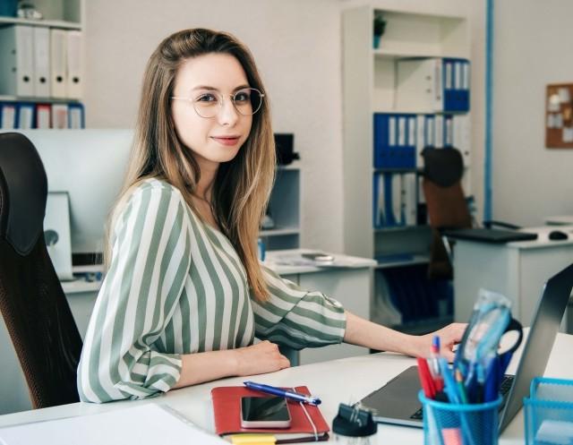 A woman works in Poland